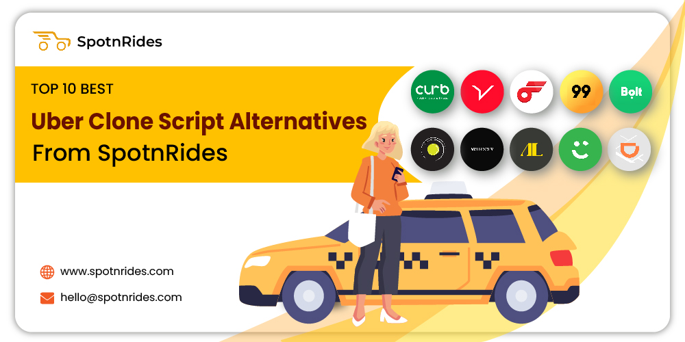 Top 10 Best Uber Clone Script Alternatives From SpotnRides - SpotnRides