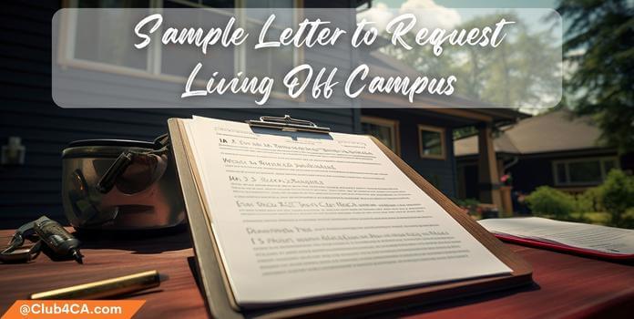 Sample Letter to Request Living Off Campus