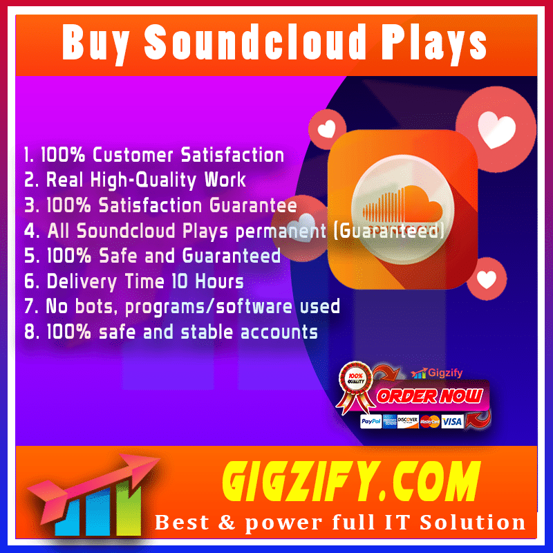Buy Soundcloud Plays - From gigzify Cheap Start From $0.50