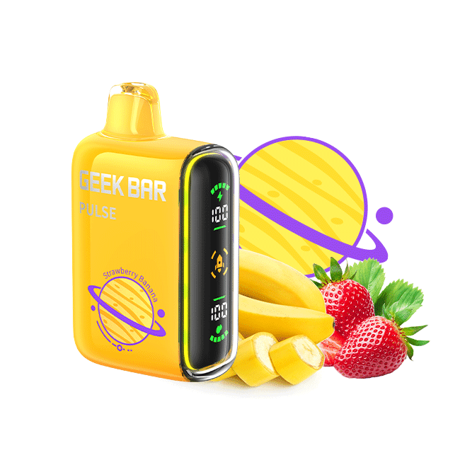Strawberry Banana Geek Bar Pulse 15000 Puffs - Disposable Vape