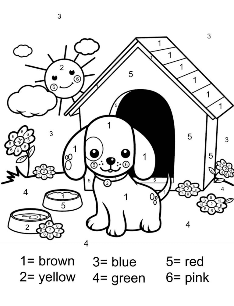 Color By Number Worksheets Coloring Pages Online For Kids!