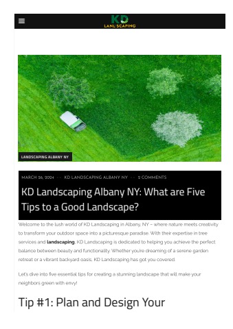 KD Landscaping Albany NY What are Five Tips to a Good Landscape