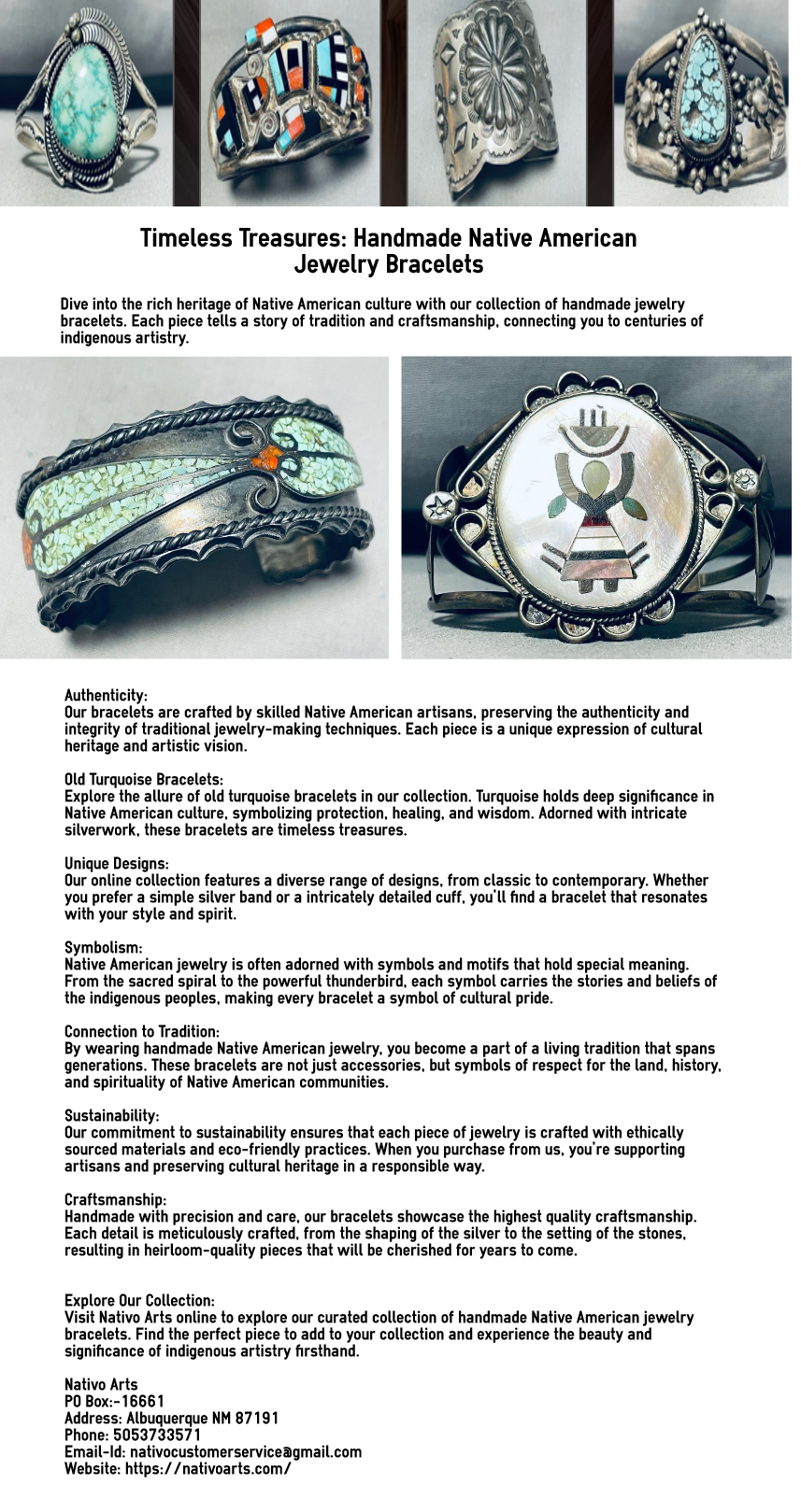 Timeless Treasures: Handmade Native American Jewelry Bracelets