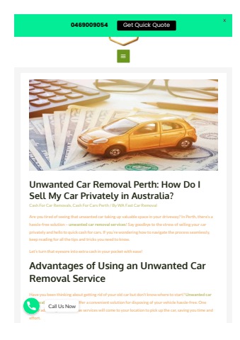 Unwanted Car Removal Perth How Do I Sell My Car Privately in Australia