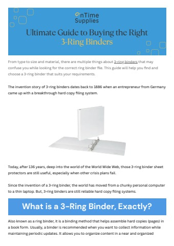 Ultimate Guide to Buying the Right 3-Ring Binders