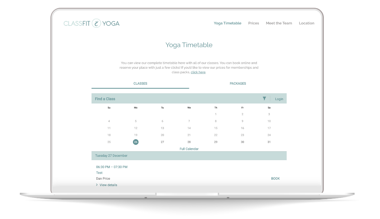 Fitness Class Scheduling and Booking Software | ClassFit