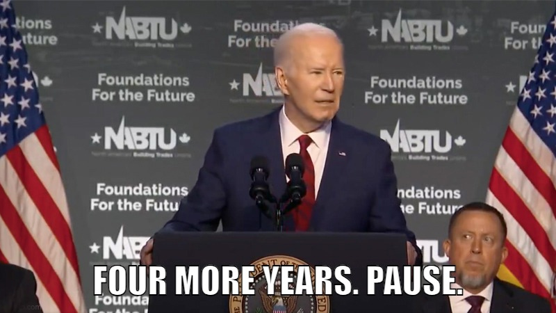 Watch: Biden Reads “Pause” on Teleprompter