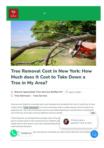 Tree Removal Cost in New York How Much does It Cost to Take Down a Tree in My Area