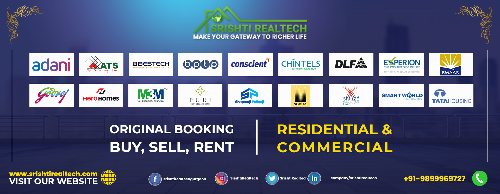 Srishti Realtech offers Best Flats in Gurgaon for Sale Cover Image