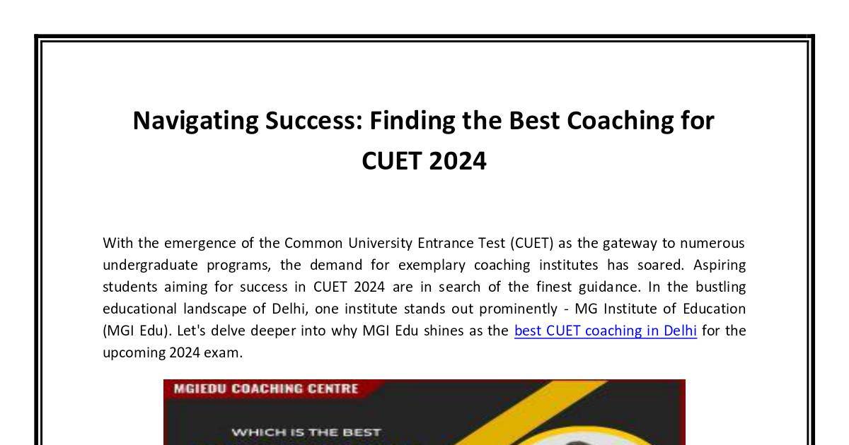 Best Coaching For CUET 2024.pdf | DocHub