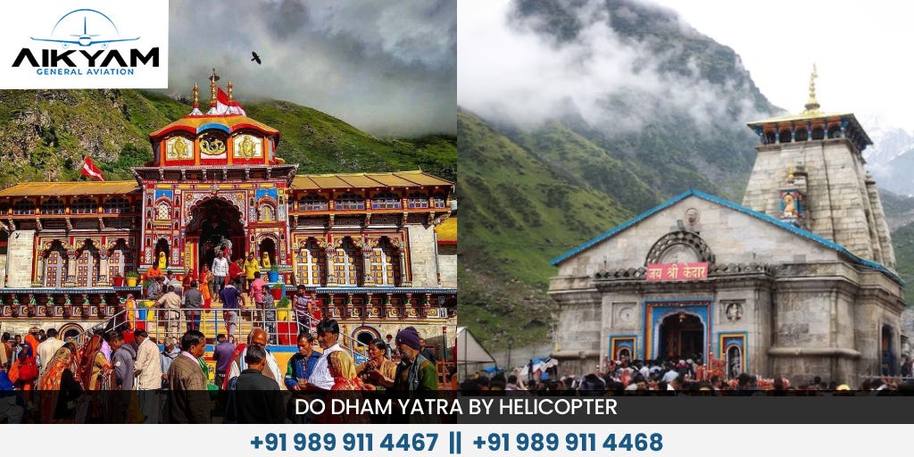 Do Dham Yatra By Helicopter: A Convenient Journey to Spiritual Bliss | by Aikyam aviation | Apr, 2024 | Medium
