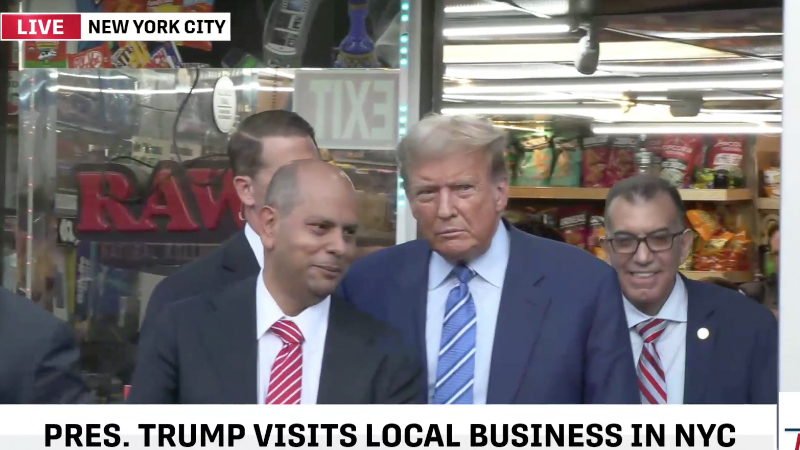 Watch: President Trump Greets Fans During Visit to Harlem Bodega