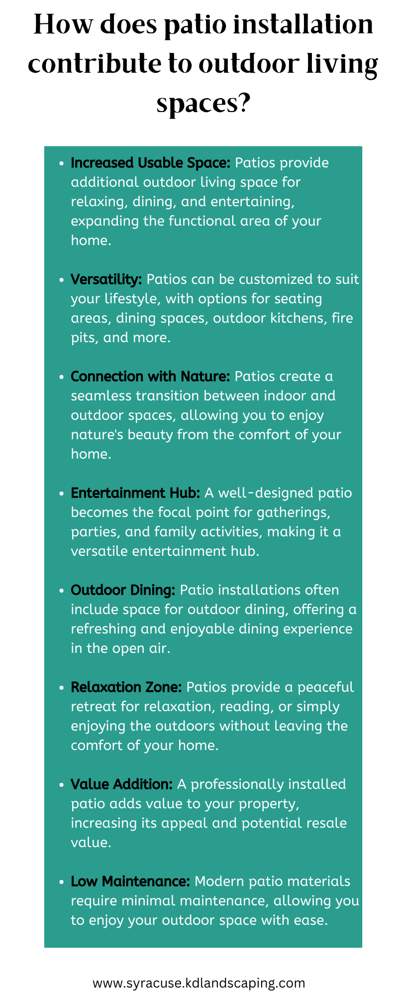 How does patio installation contribute to outdoor living spaces? - Social Social Social | Social Social Social