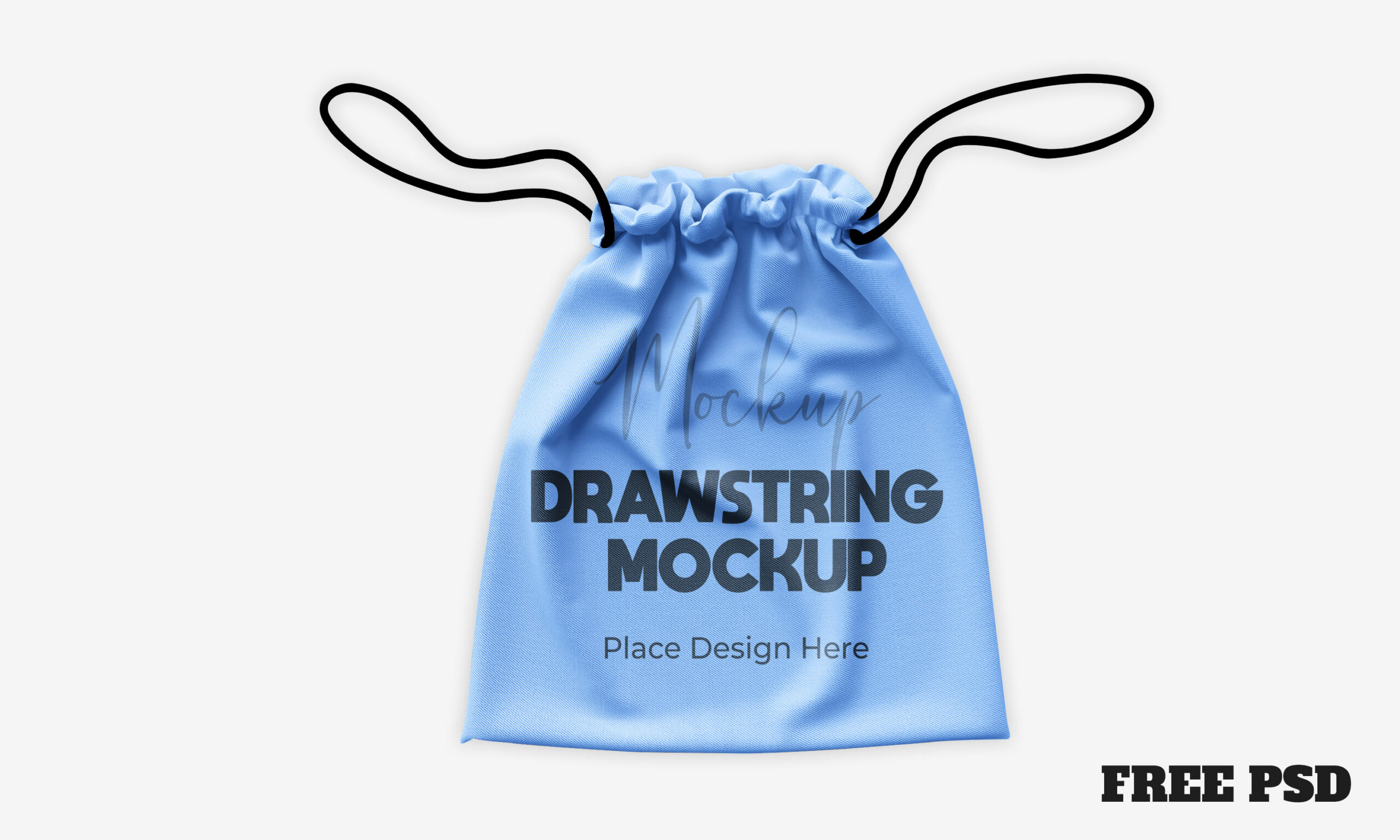 Drawstring Bag Mockup | Free Download - PsdCloudy