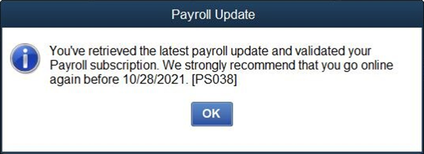 Resolve QuickBooks Error PS038 - When Running Payroll - Dancing Numbers
