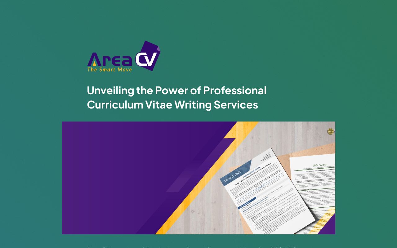 Unveiling the Power of Professional Curriculum Vitae Writing Services