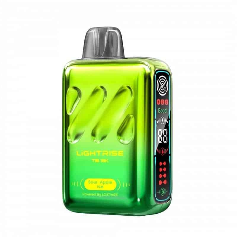 LIGHTRISE TB 18K Singles Sour Apple Ice Vape Refreshing Flavor