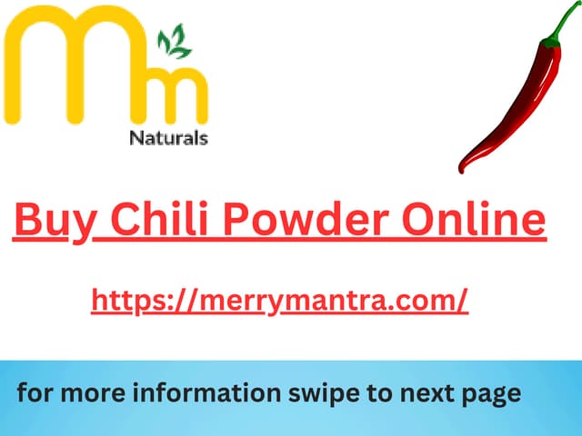 Buy chili Powder Online from merry mantra | PPT