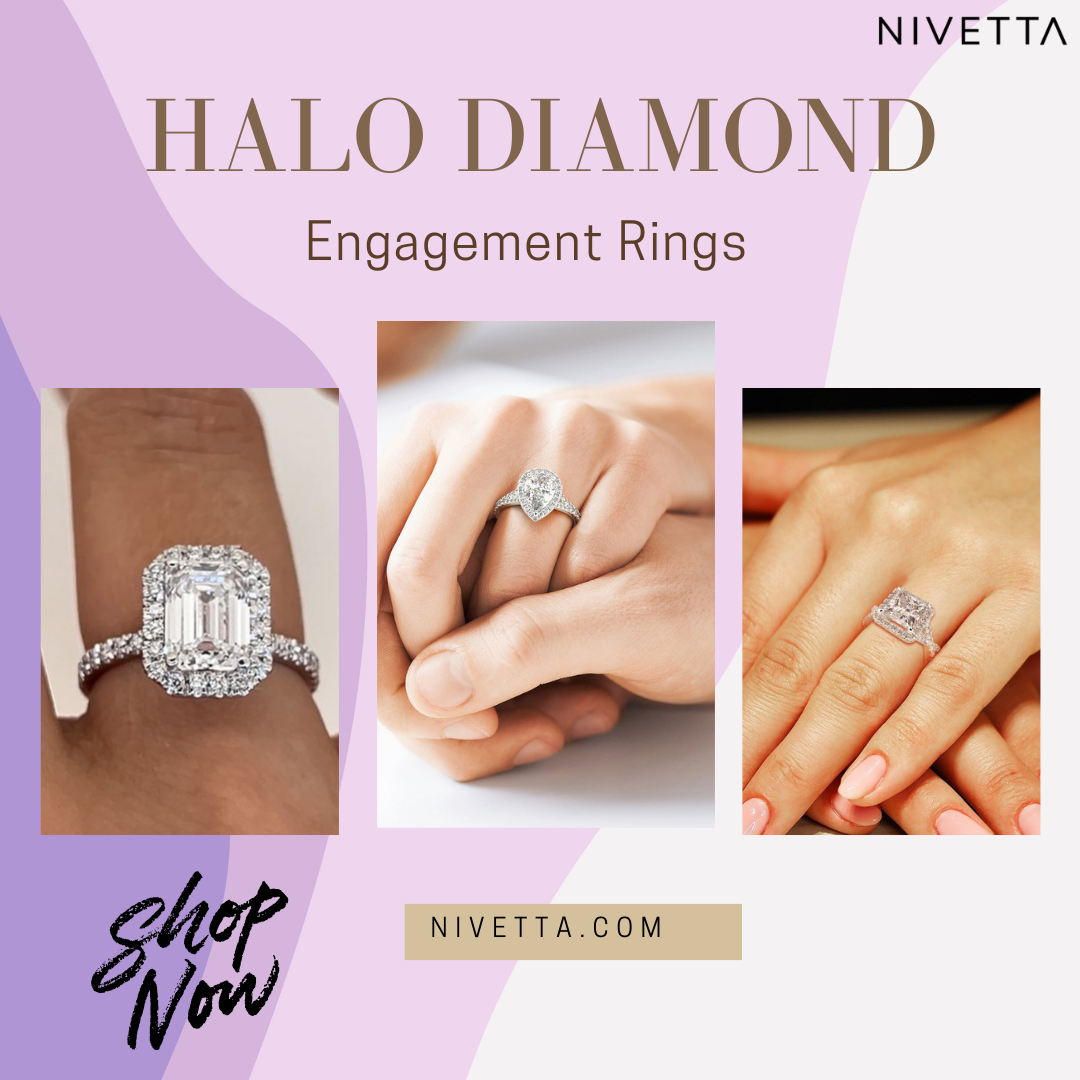 Unconventional Glamor of A Hidden Halo Engagement Ring