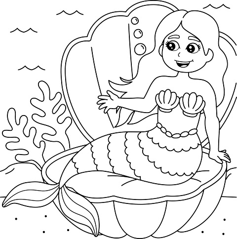 Mermaid Coloring Pages Free Online For Kids!