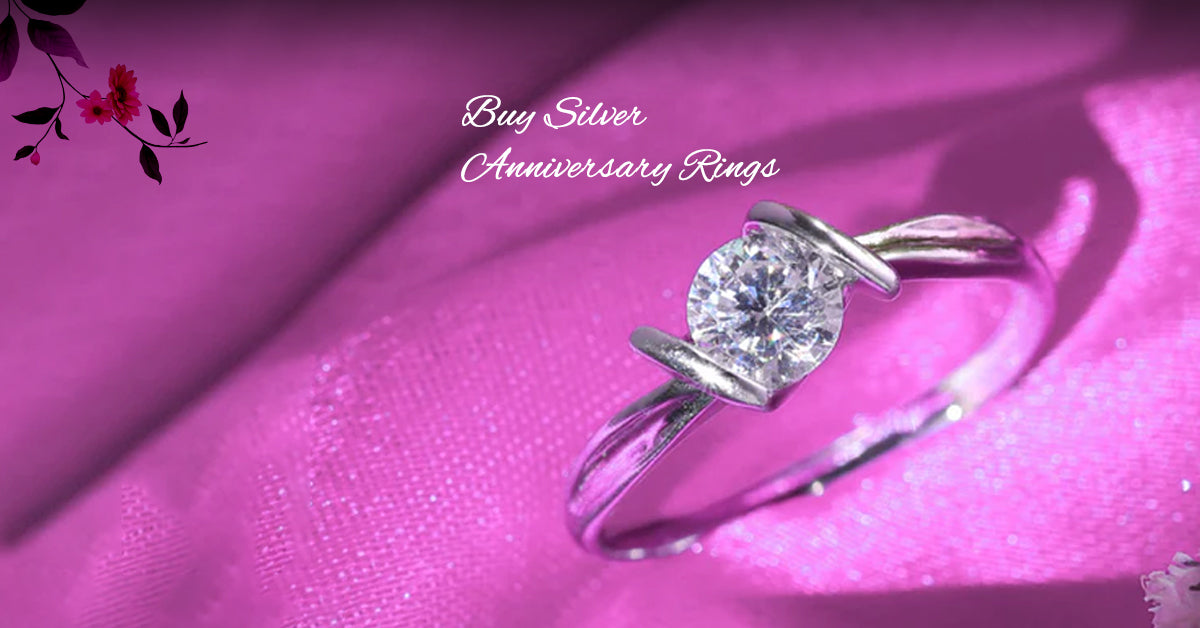 Etching Eternal Love: Buy Silver Anniversary Rings For Women – DEESSA.co