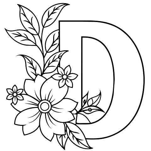 Letter D Coloring Pages Free Online For Kids!