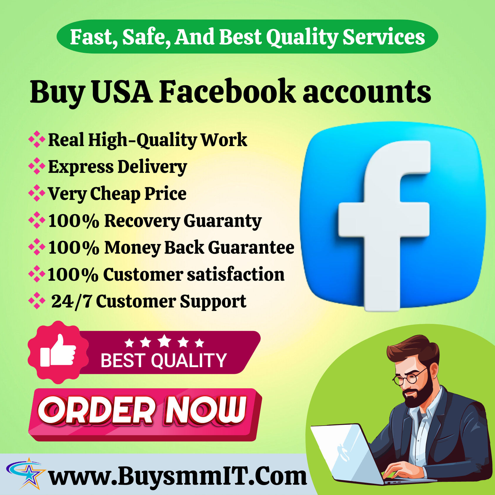Buy USA Facebook Accounts - 100% Safe And Verified