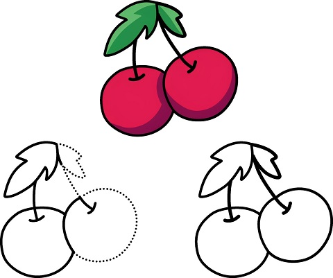 Cherry Coloring Pages Free Online For Kids!