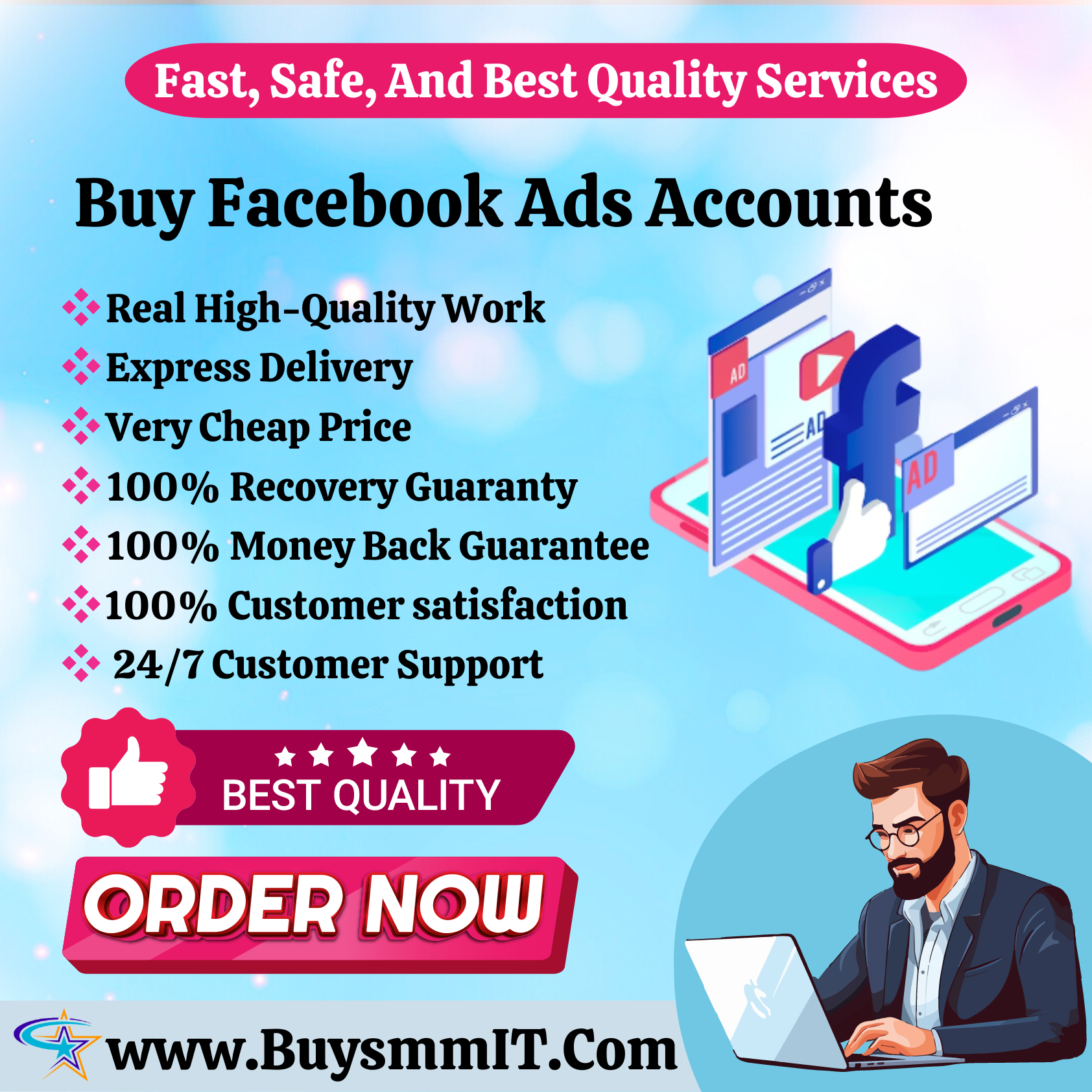 Buy Facebook Ads Accounts - Get 100% Verified FB Accounts