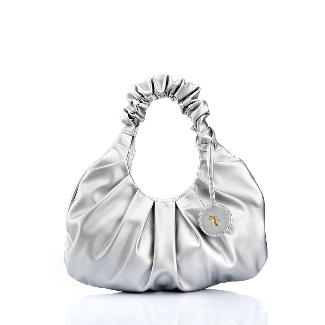 Chiclette Mini Bag In Silver - Elegant & Compact Crossbody