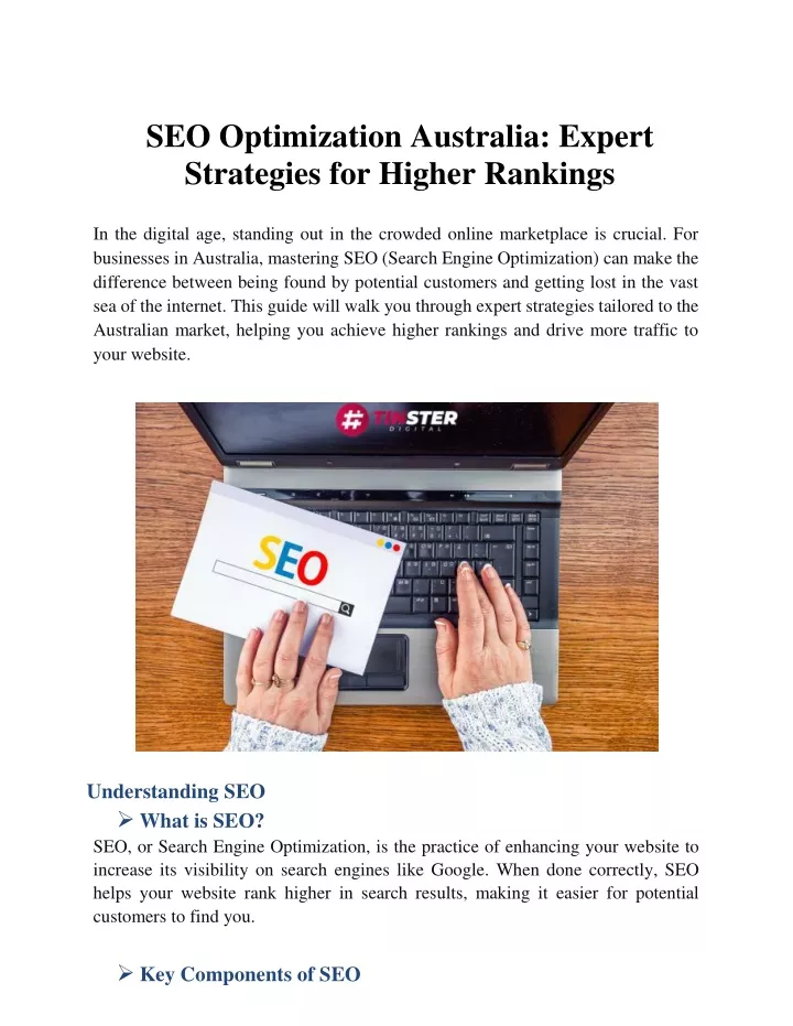 PPT - SEO Optimization Australia: Expert Strategies for Higher Rankings PowerPoint Presentation - ID:13285466