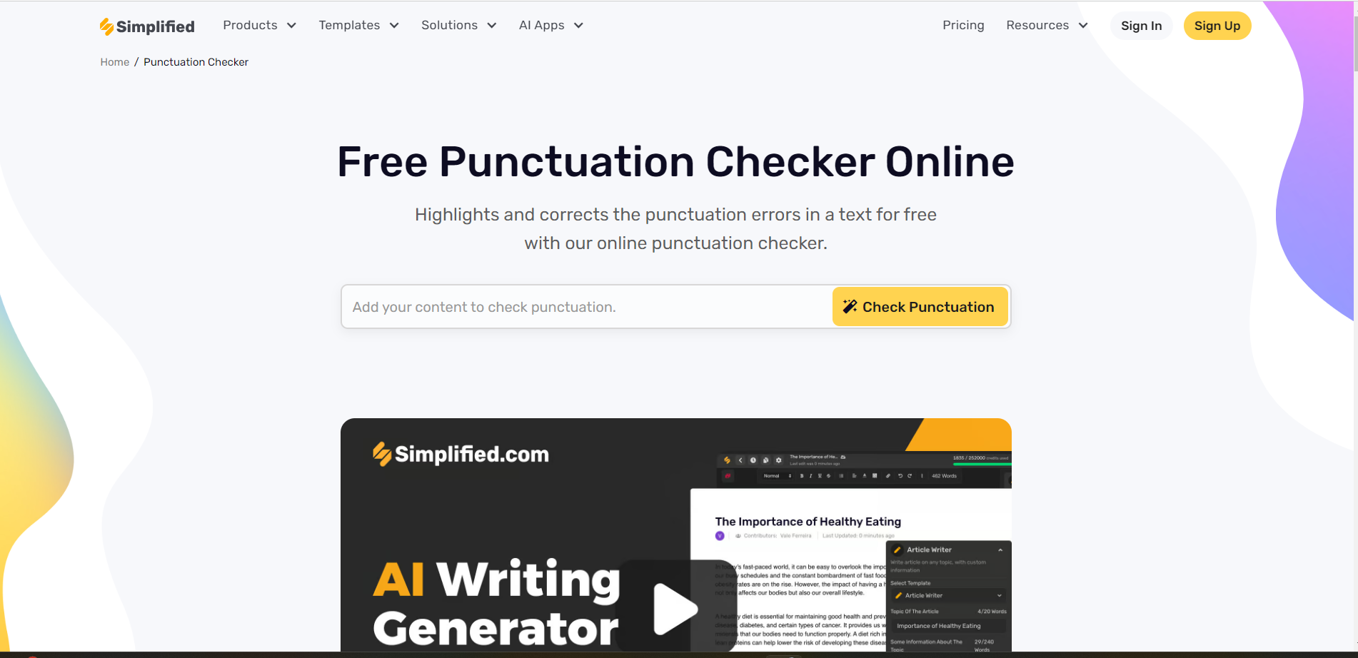 Punctuation Checker Cover Image