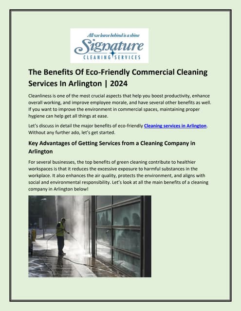 The Benefits Of Eco-Friendly Commercial Cleaning Services In Arlington.pdf