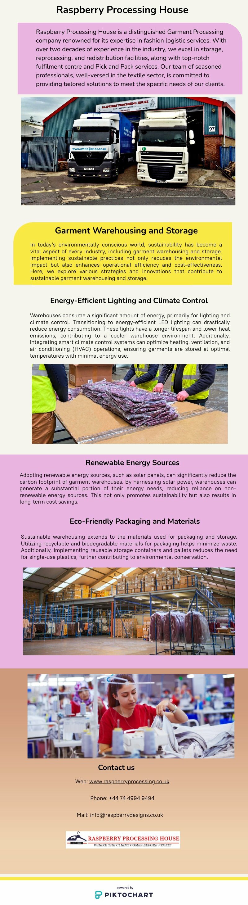 Sustainable Practices in Garment Warehousing and Storage | Piktochart Visual Editor