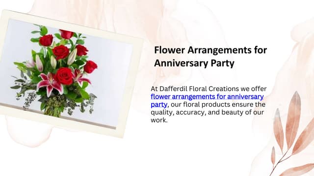 Flower Arrangements for Anniversary Party.pptx