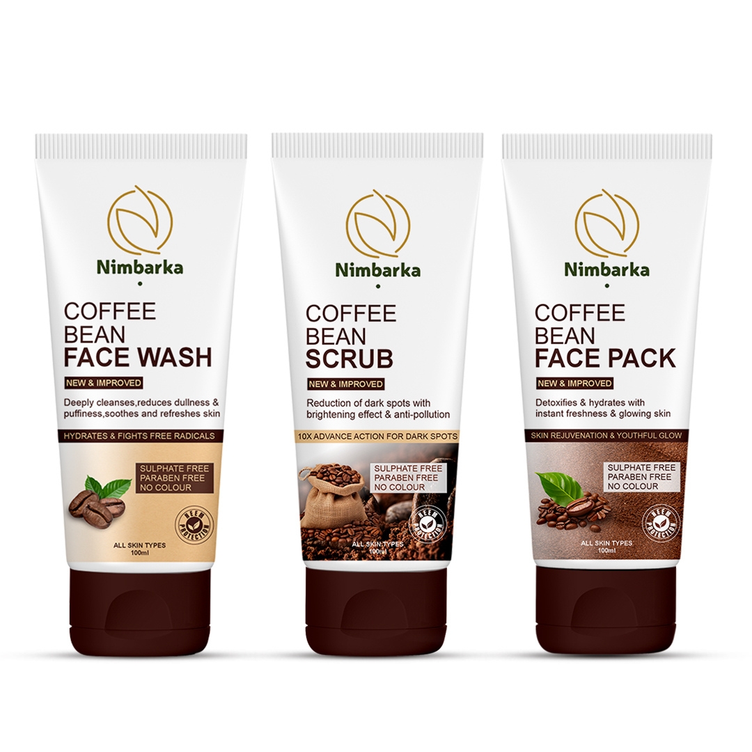 Coffee Bean Facewash 100ml + Coffee Bean Scrub 100ml + Coffee Bean Face Pack 100ml