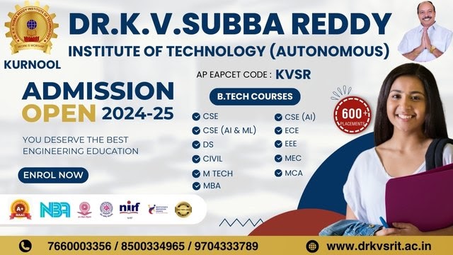 Dr. KV Subba Reddy Institute of Technology: The Pinnacle of Higher Education in Kurnool