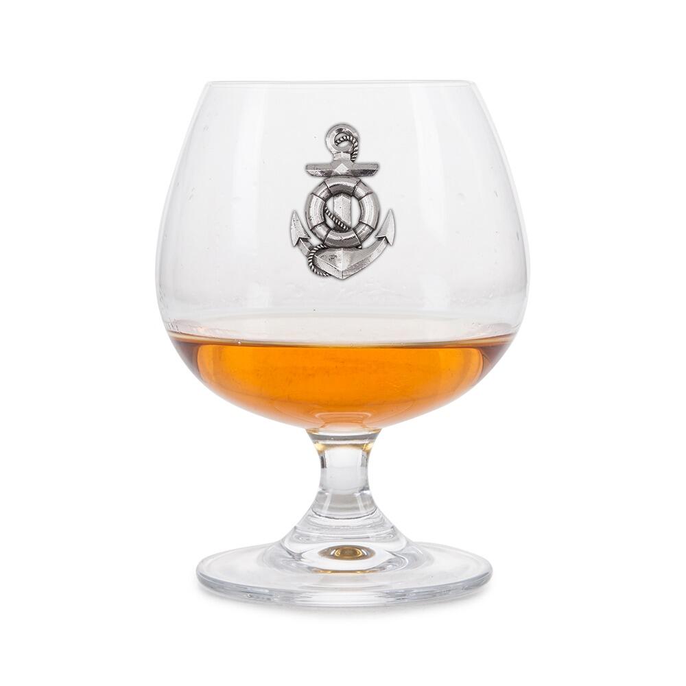 Handcrafted Nautical Crystal Brandy Glass