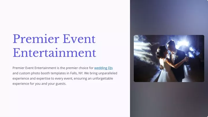 PPT - Premier Wedding Entertainment in Falls, NY PowerPoint Presentation - ID:13372628