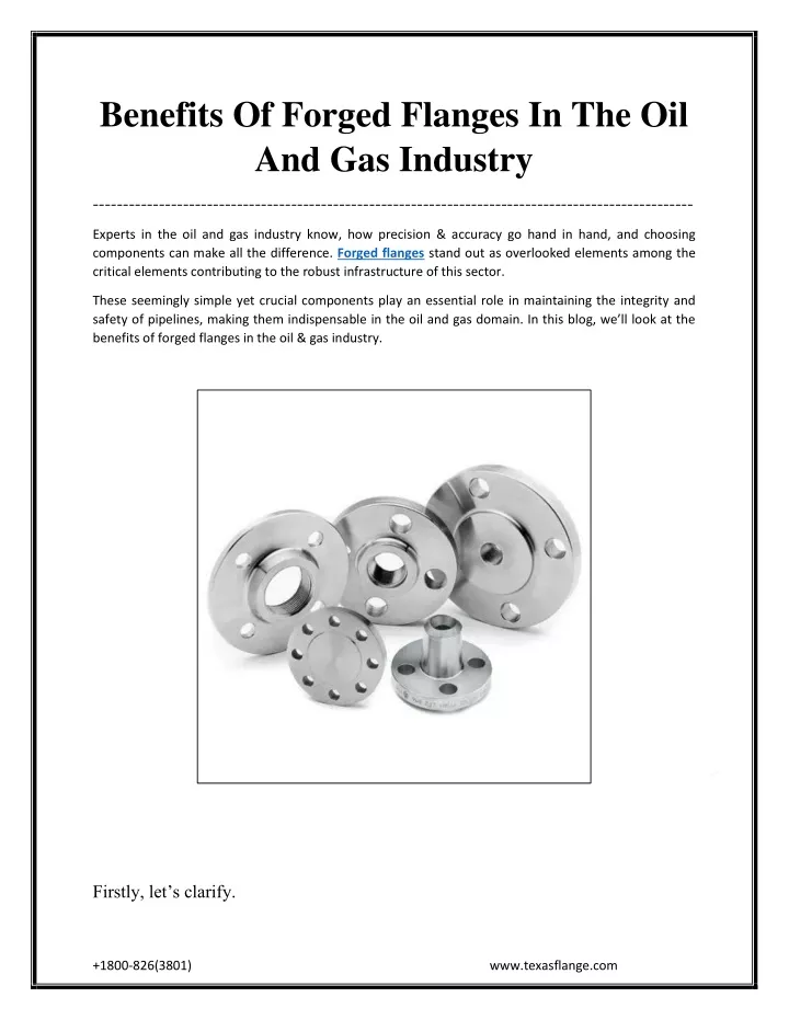 PPT - Benefits Of Forged Flanges In The Oil And Gas Industry PowerPoint Presentation - ID:13407153
