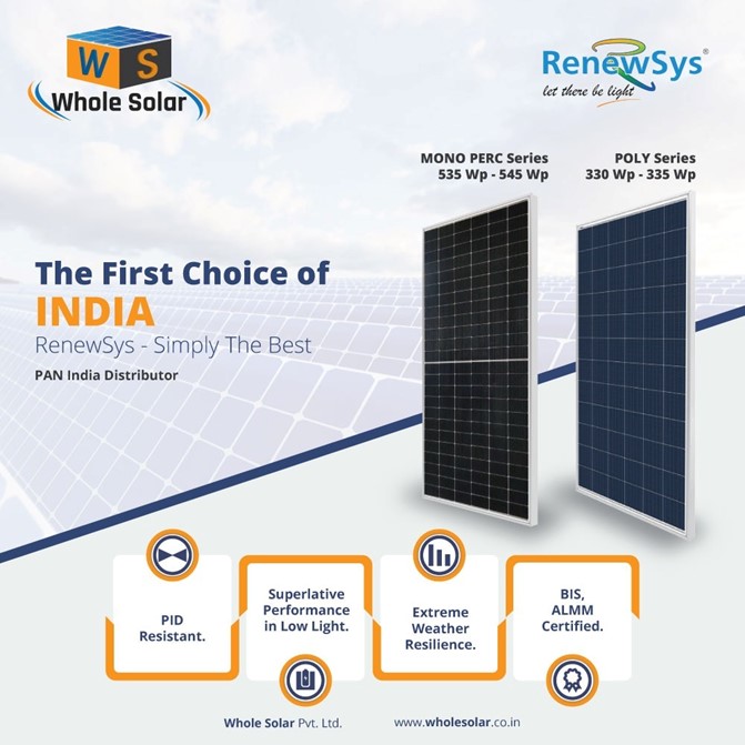 Top Features of Renewsys Solar Panels: Why They Stand Out in the Indian Market - Whole Solar