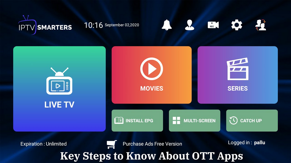 Key Steps to Know About OTT Apps. An OTT app is an application that sends… | by IPTV Smarters Pro | Jul, 2024 | Medium