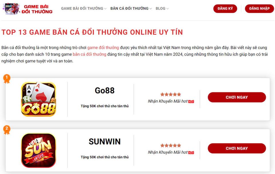 Game Bắn Cá Đổi Thưởng Cover Image