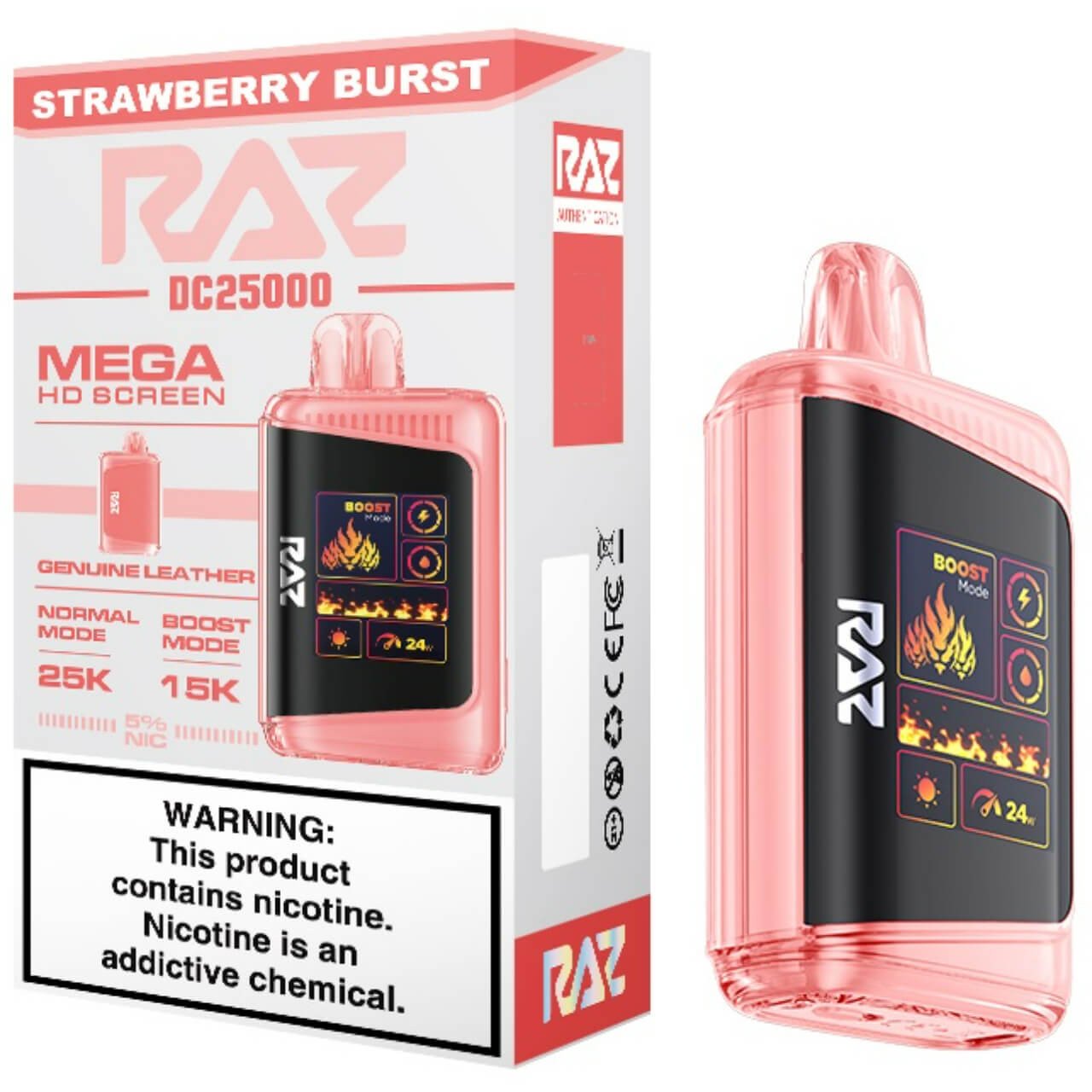 Strawberry Burst Vape 25000 Puffs by Raz Vapes