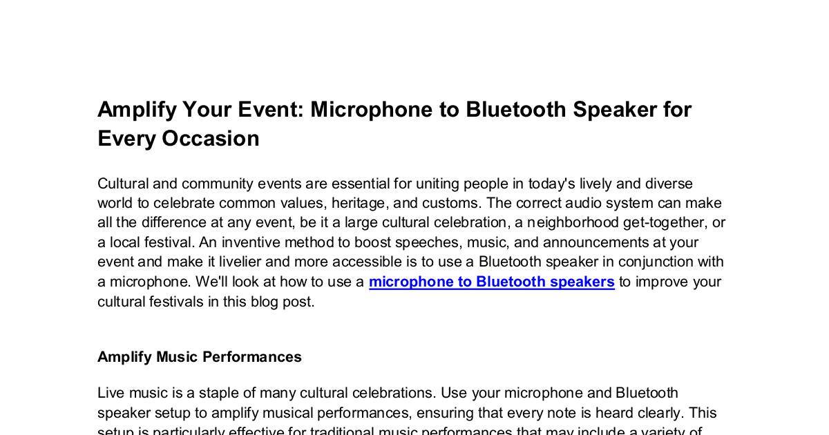 Amplify Your Event_ Microphone to Bluetooth Speaker for Every Occasion.pdf | DocHub