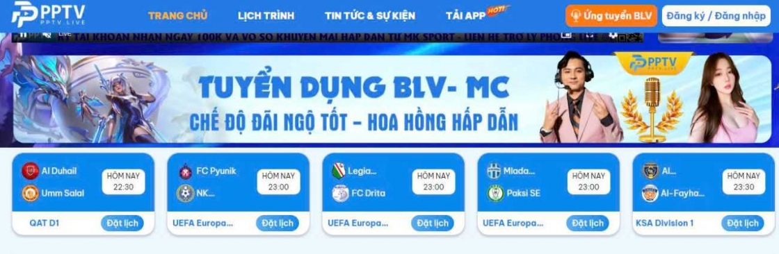 PPTV LIVE TRỰC TIẾP BÓNG ĐÁ Cover Image