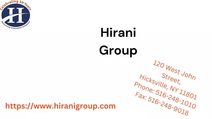 PPT - Hirani Group PowerPoint Presentation, free download - ID:13481596