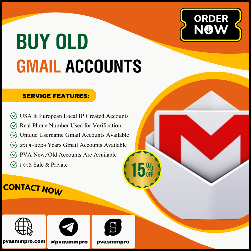 Buy Old Gmail Accounts - 100% Phone Verified Aged and Active