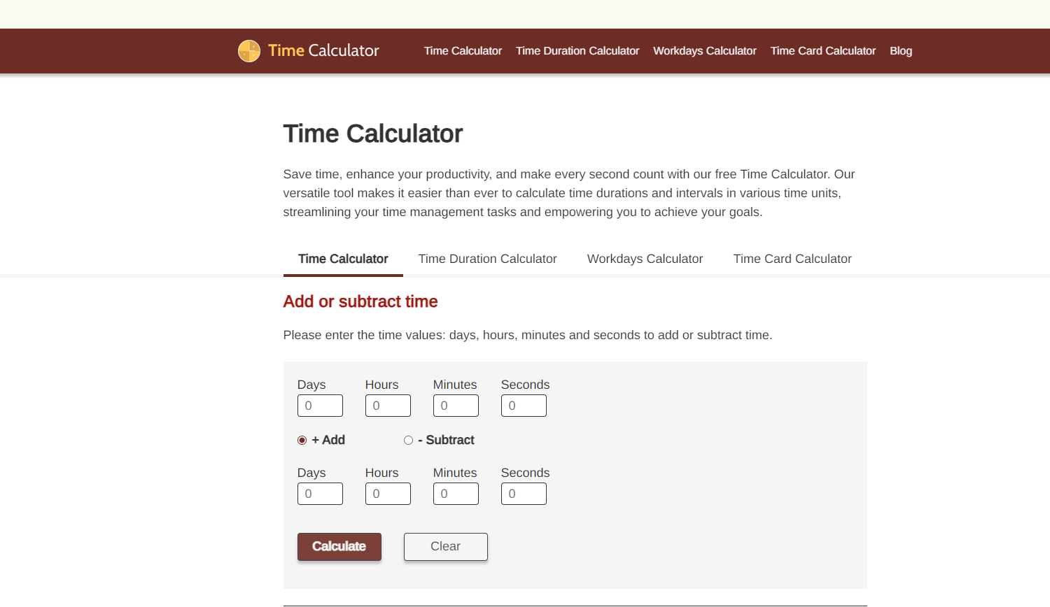 time calculator Cover Image