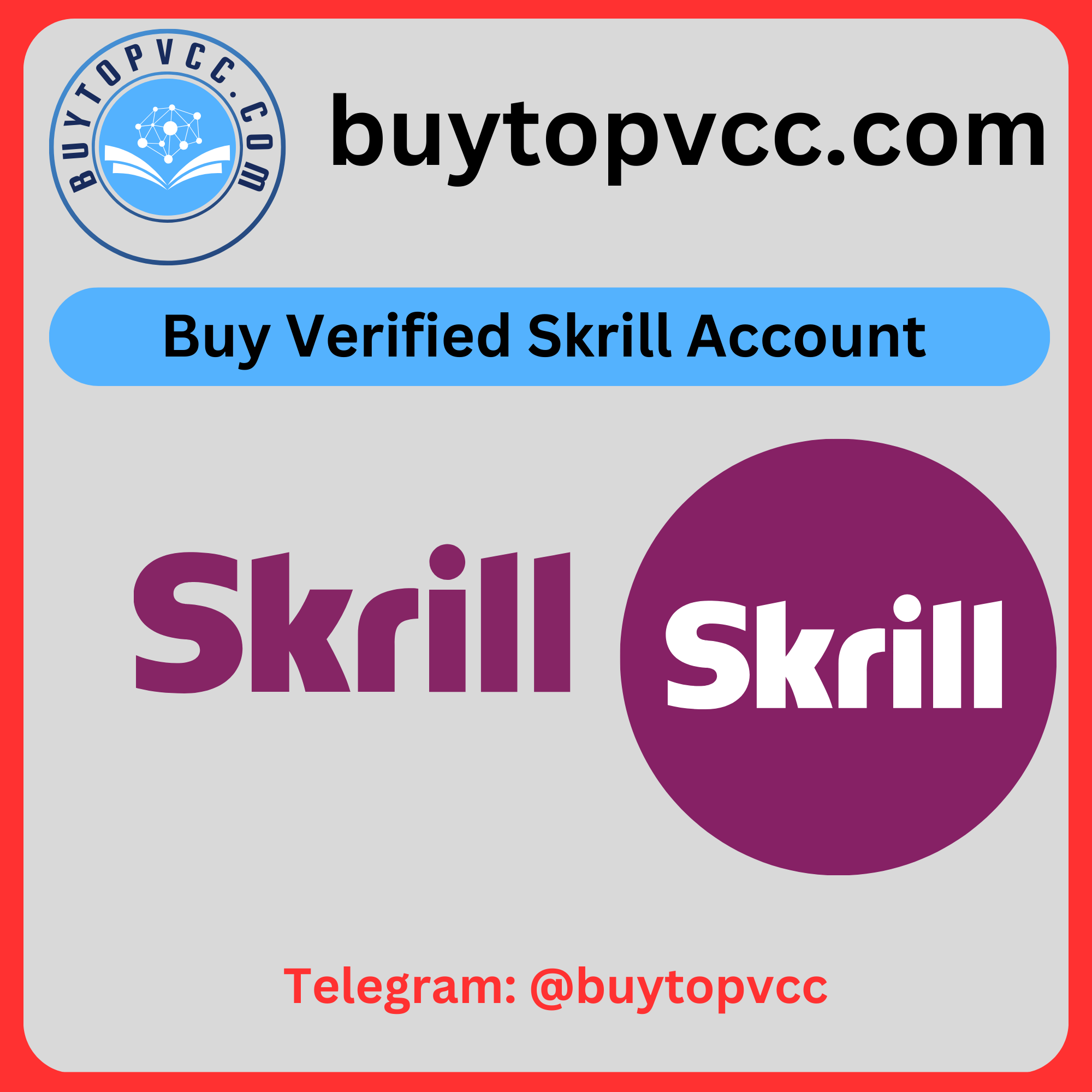 Buy Verified Skrill Account - Buy Top VCC